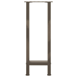 Nogi do stolika kawowego, naturalna stal, 2 szt., 38x(72-73) cm