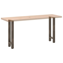 Nogi do stolika kawowego, naturalna stal, 2 szt., 38x(72-73) cm