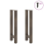 Nogi do stolika kawowego, naturalna stal, 2 szt., 38x(72-73) cm