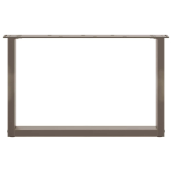 Nogi do stolika kawowego, 2 szt., naturalna stal, 60x(42-43) cm