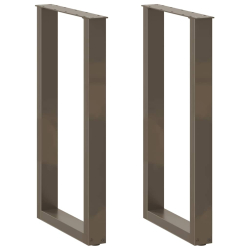 Nogi do stolika kawowego, 2 szt., naturalna stal, 40x(90-91) cm