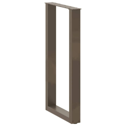 Nogi do stolika kawowego, 2 szt., naturalna stal, 40x(90-91) cm