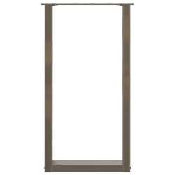 Nogi do stolika kawowego, 2 szt., naturalna stal, 40x(90-91) cm