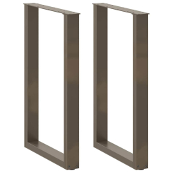 Nogi do stolika kawowego, 2 szt., naturalna stal, 60x(90-91) cm