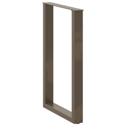 Nogi do stolika kawowego, 2 szt., naturalna stal, 60x(90-91) cm