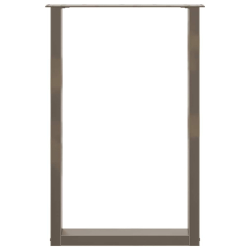 Nogi do stolika kawowego, 2 szt., naturalna stal, 60x(90-91) cm