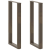 Nogi do stolika kawowego 2 szt. naturalna stal 40x(100-101) cm