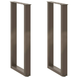 Nogi do stolika kawowego, 2 szt., naturalna stal, 38x(72-73) cm