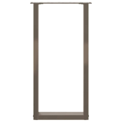 Nogi do stolika kawowego, 2 szt., naturalna stal, 38x(72-73) cm