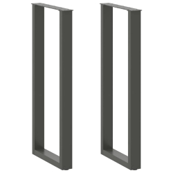 Nogi do stolika kawowego 2 szt. antracyt 50x(110-111) cm stal