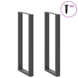 Nogi do stolika kawowego 2 szt. antracyt 50x(110-111) cm stal