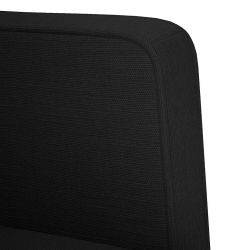 Sofa Fotel z Podłokietnikami Czarny 53 cm Tkanina