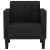 Sofa Fotel z Podłokietnikami Czarny 53 cm Tkanina