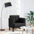 Sofa Fotel z Podłokietnikami Czarny 53 cm Tkanina