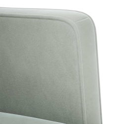 Sofa dwuosobowa Jasnoszara 111 cm Aksamit