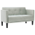 Sofa dwuosobowa Jasnoszara 111 cm Aksamit