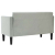 Sofa dwuosobowa Jasnoszara 111 cm Aksamit