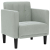 Sofa Fotel z Podłokietnikami Jasnoszary 53 cm Aksamit