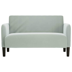 Sofa dwuosobowa Jasnoszara 109 cm Aksamit