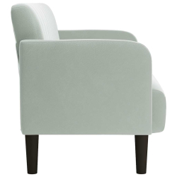 Sofa dwuosobowa Jasnoszara 109 cm Aksamit