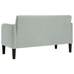 Sofa dwuosobowa Jasnoszara 109 cm Aksamit