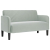 Sofa dwuosobowa Jasnoszara 109 cm Aksamit