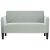 Sofa dwuosobowa Jasnoszara 109 cm Aksamit