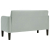 Sofa dwuosobowa Jasnoszara 109 cm Aksamit