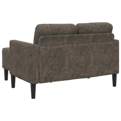 Sofa 2-osobowa z szezlongiem w kształcie litery L Ciemnoszara