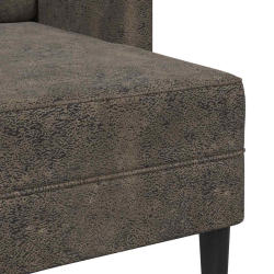 Sofa 2-osobowa z szezlongiem w kształcie litery L Ciemnoszara