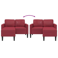 Sofa 2-osobowa z szezlongiem w kształcie litery L