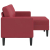 Sofa 2-osobowa z szezlongiem w kształcie litery L