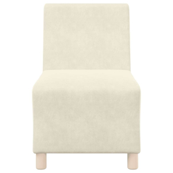 Sofa Fotel Kremowy 55 cm Aksamit