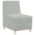 Sofa Fotel Jasnoszary 55 cm Aksamit
