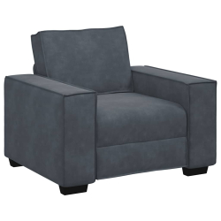 Sofa Fotel Ciemnoszary 59 cm Aksamit