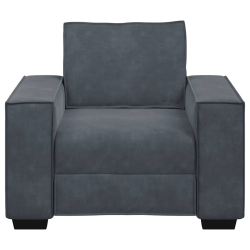 Sofa Fotel Ciemnoszary 59 cm Aksamit