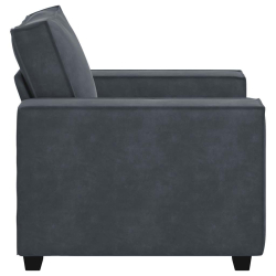 Sofa Fotel Ciemnoszary 59 cm Aksamit