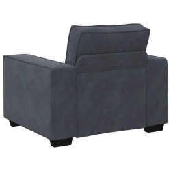 Sofa Fotel Ciemnoszary 59 cm Aksamit
