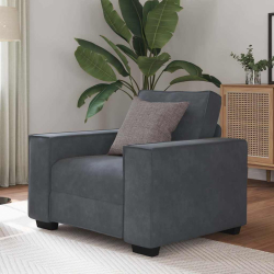 Sofa Fotel Ciemnoszary 59 cm Aksamit