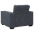 Sofa Fotel Ciemnoszary 59 cm Aksamit