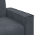 Sofa Fotel Ciemnoszary 59 cm Aksamit