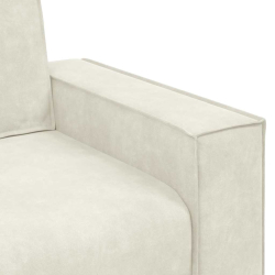 Sofa Fotel Kremowy 59 cm Aksamit