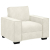 Sofa Fotel Kremowy 59 cm Aksamit