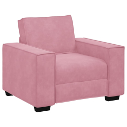 Sofa Fotel Różowy 59 cm Aksamit