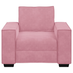 Sofa Fotel Różowy 59 cm Aksamit