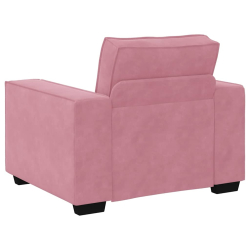 Sofa Fotel Różowy 59 cm Aksamit