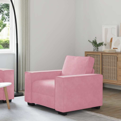 Sofa Fotel Różowy 59 cm Aksamit