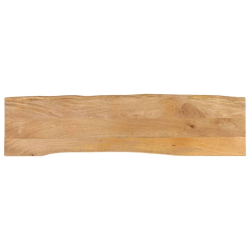Blat stołu, 180x40x2,5 cm, naturalna krawędź, lite drewno mango