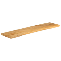 Blat stołu, 180x40x2,5 cm, naturalna krawędź, lite drewno mango