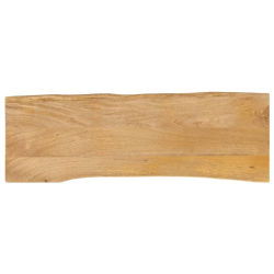 Blat stołu, 140x40x2,5 cm, naturalna krawędź, lite drewno mango